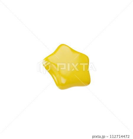 Glossy yellow star shape vector illustration 112714472
