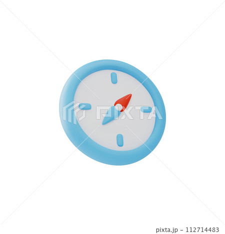 Vector 3d compass icon for navigation on a white background 112714483