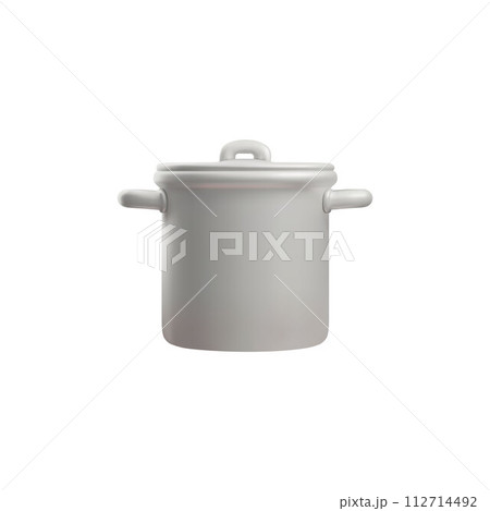 Modern cooking pot with lid vector illustration Modern cooking pot with lid vector illustration 112714492