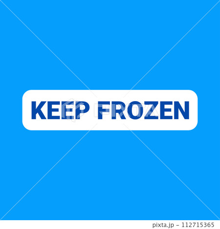 Keep frozen vector logo illustration. Frozen product label badge pictogram. Winter frozen food Keep frozen vector logo illustration. Frozen product label badge pictogram. Winter frozen food 112715365