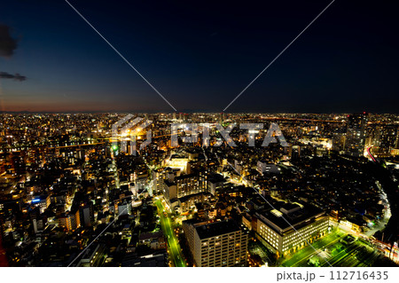 東京夜景 隅田川と台東区・墨田区 112716435