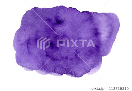 Bright vibrant purple artistic watercolor textured stain. Abstract violet gradient watercolour blob texture for banner design, abstract cosmos or night sky cloud concept Bright vibrant purple artistic watercolor textured stain. Abstract violet gradient watercolour blob texture for banner design, abstract cosmos or night sky cloud concept 112716810