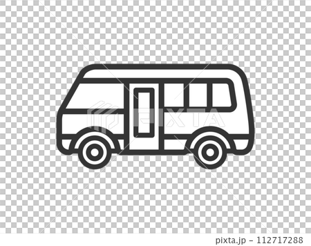 校車圖示插圖(畫線) 校車圖示插圖(畫線) 112717288