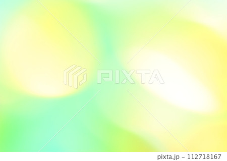 黄・緑色系のふんわりした背景　玉ボケ・丸ボケ 112718167