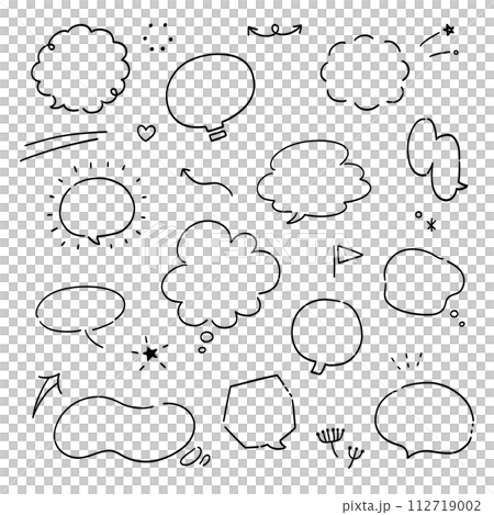 氣球與對待線畫插圖集 112719002