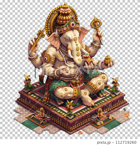 Ganesha 3D illustration 112719260