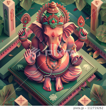 ガネーシャ 3D イラストのイラスト素材 [112719262] - PIXTA