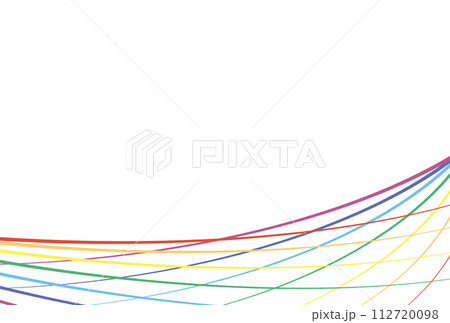 ウェーブ　虹色 112720098