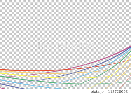 ウェーブ　虹色 112720098