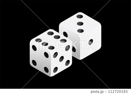 black dice icon isolated on white background 112720183