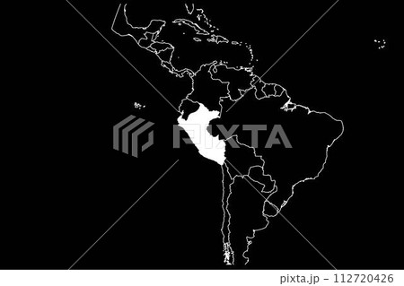Peru map southamerica black background Peru map southamerica black background 112720426