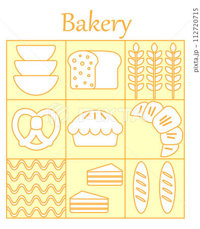 Set of advertising flyers for baking, bakery, cooking, desserts, confectionery, for poster, banner, cover, flyer, menu.Vector illustration. Set of advertising flyers for baking, bakery, cooking, desserts, confectionery, for poster, banner, cover, flyer, menu.Vector illustration. 112720715