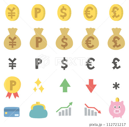 マネー関連のアイコン風イラスト(上り矢印緑色) マネー関連のアイコン風イラスト(上り矢印緑色) 112721217