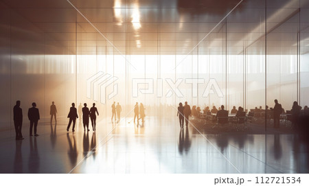 オフィスで会議をするビジネスパーソン オフィスで会議をするビジネスパーソン 112721534