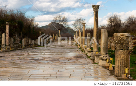 Ruins of Arcadian or Harbor Street of in ancient Ephesus, Turkey Ruins of Arcadian or Harbor Street of in ancient Ephesus, Turkey 112721563