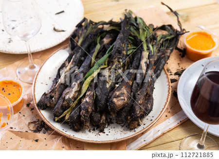 Delicious fried kalsot served with sauce 112721885