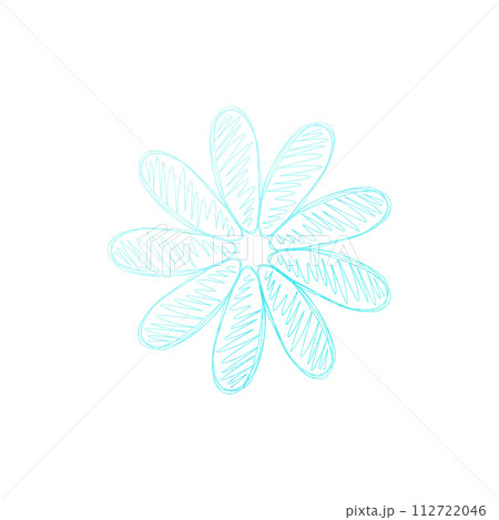 かわいいお花のイラスト 112722046