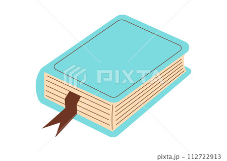 Closed thick book with bookmark. Vector illustration isolated Closed thick book with bookmark. Vector illustration isolated 112722913
