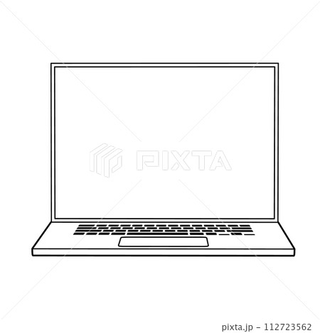 Laptop front angleのイラスト素材 [112723562] - PIXTA