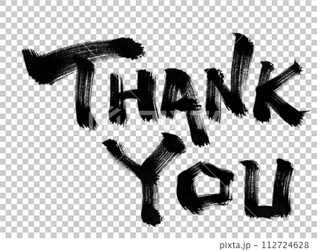 Thankyou 勢いのある筆文字 Thankyou 勢いのある筆文字 112724628