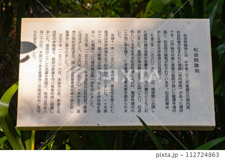 龍潭寺　松岳院跡地　説明書きの看板 112724863