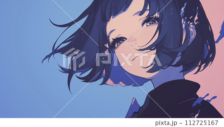 微笑みながらこちらを見る少女 112725167