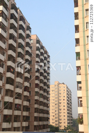 apartment building on Dhaka city 112725369
