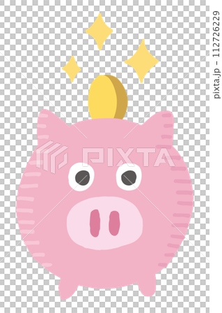 Pig piggy bank (gold coins) 112726229