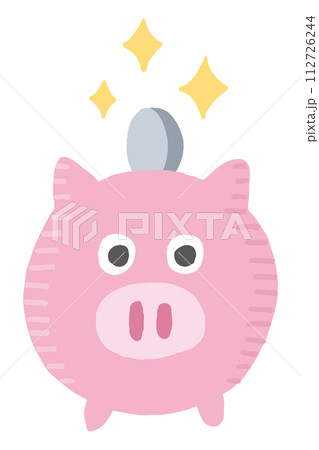 ブタの貯金箱(銀硬貨) ブタの貯金箱(銀硬貨) 112726244