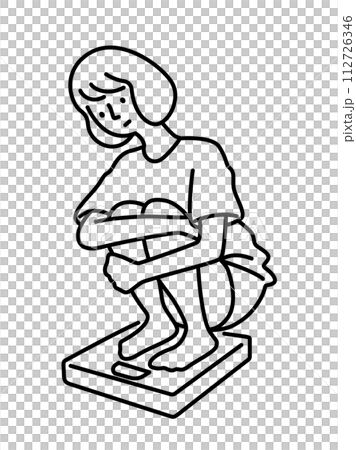 A woman on a scale A woman on a scale 112726346