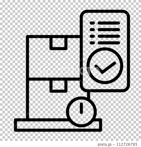 IoT重量計。商品の重量を計っています。データを自動で登録しています。 112726785