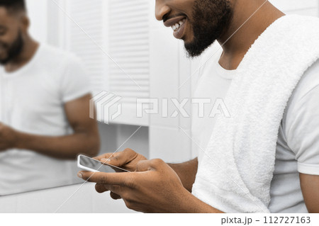 Man in bathroom concept 112727163