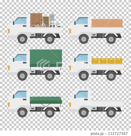 軽トラのイラストセット 112727387