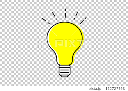 点灯した電球のイラスト 112727568