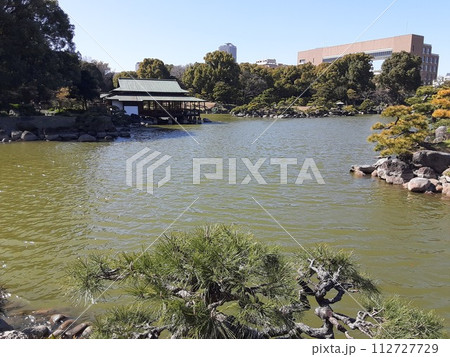 清澄庭園の大泉水と涼亭 112727729