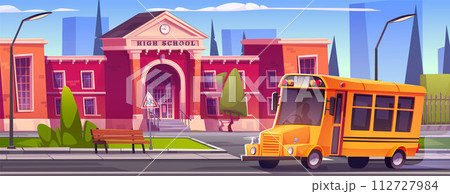 High school building facade 112727984