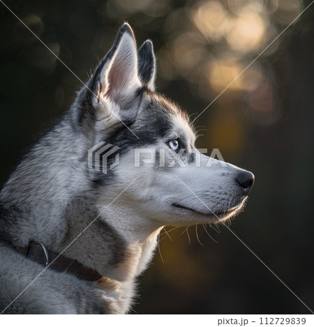 見つめる犬 見つめる犬 112729839