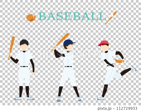 野球をしている人のイラスト 野球をしている人のイラスト 112729933