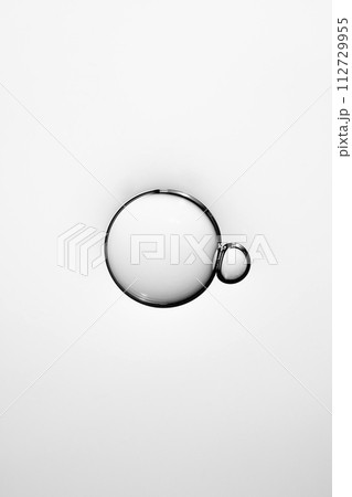A close-up photo of water droplets that can be used in science, medicine, ingredients, and beauty designs. A close-up photo of water droplets that can be used in science, medicine, ingredients, and beauty designs. 112729955
