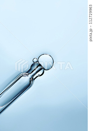 A close-up photo of water droplets that can be used in science, medicine, ingredients, and beauty designs. A close-up photo of water droplets that can be used in science, medicine, ingredients, and beauty designs. 112729963