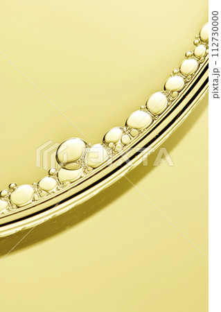 A close-up photo of water droplets that can be used in science, medicine, ingredients, and beauty designs. 112730000