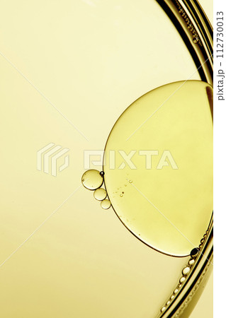 A close-up photo of water droplets that can be used in science, medicine, ingredients, and beauty designs. 112730013