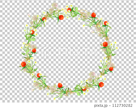 strawberry candle wreath 112730282
