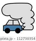 exhaust smoke from car flat color	 112730354