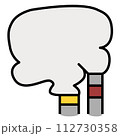 exhaust smoke from industry flat color	 112730358