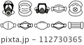 respiratory pollution mask flat color	 112730365