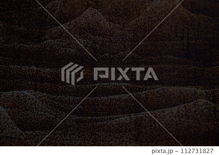 波模様に錆びた鉄板の背景素材　a-3 暗め 寒色 112731827