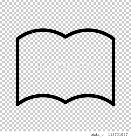 本のフレームの線画 112731937