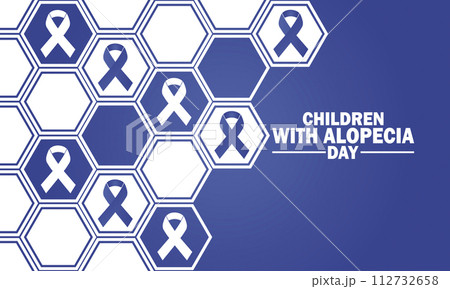 Children with Alopecia Day, background 112732658