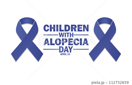 Children with Alopecia Day, background 112732659